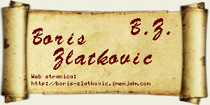 Boris Zlatković vizit kartica